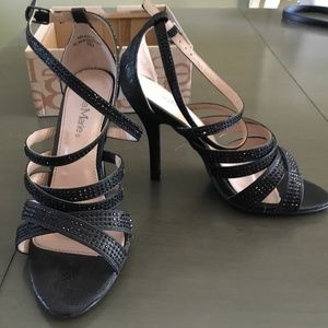 Black sequence heels